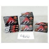 New / Sealed TDK D90 Blank Cassettes Lot