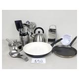Kitchen Utensils, Skillets, Tea Kettle (No Ship)