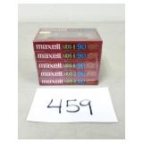 New / Sealed Maxell 5-Pack UDS-II 90 Cassettes