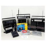 Vintage Radios & Cassette Tape Players (No Ship)