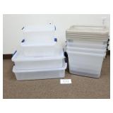 8 Plastic Storage Bins / Containers (No Ship)