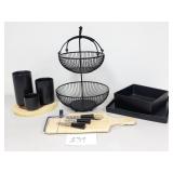 Kitchen Stoneware, Metal Wire Baskets,...(No Ship)