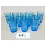 12 IKEA Pokal Blue Drinking Glasses (No Ship)