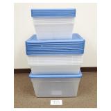 14 Plastic Storage Bins / Containers (No Ship)