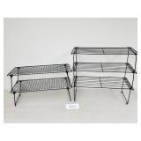 5 Metal Wire Folding Shelf Organizers (No Ship)