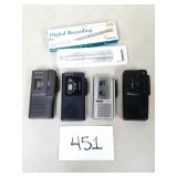 Sony & GE Microcassette Recorders & Recording Pen