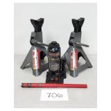 3 Ton Jack Stands and 6 Ton Bottle Jack (No Ship)