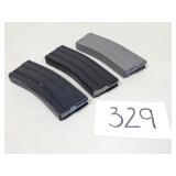 (3) 30-Round 5.56mm AR-15 Metal Rifle Magazines