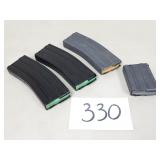 (4) 5.56mm AR-15 Metal Rifle Magazines