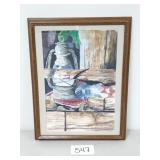 Framed Watercolor Painting (No Ship)