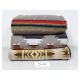 3 Pendleton Blankets, Very Poor Condition (No Ship
