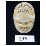 Police Officer Patrol Badge - Collectible Obsolete