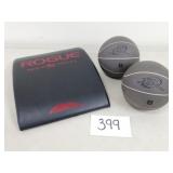 Rogue AbMat + (2) 8lb Medicine Balls (No Ship)