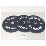 3 Rogue Echo Bumper Barbell Plates (No Ship)
