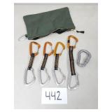 Climbing Quickdraws and Locking Carabiner