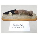 Dale Duby Signed Flintknapped Obsidian Knife