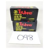 Tulammo 7.62x39 Ammo - 80 Rounds (No Ship)