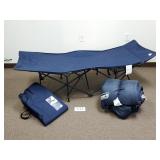 Folding Camping Cot and Sleeping Bag (No Ship)