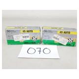 S&B 45 Auto Ammo - 100 Rounds (No Ship)