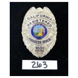 California Registered Badge - Collectible Obsolete