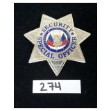 Security Officer Badge - Collectible / Obsolete