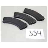3 Metal 30-Round 7.62x39 AK Rifle Magazines