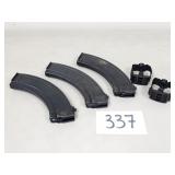 3 Metal 40-Round 7.62x39 AK Rifle Magazines