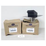 (2) 4" Black Metal Stem Roof Vents (No Ship)