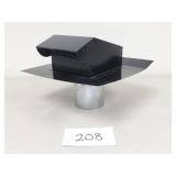 4" Black Metal Stem Vent / Roof Air Vent (No Ship)