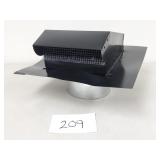 6" Black Metal Stem Vent / Roof Air Vent (No Ship)