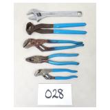 Channellock Pliers and Adjustable Wrench