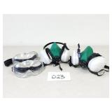 (2) Gerson Respirator Half Masks + Safety Goggles