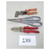 Maclo Tin Snips & Crimper + Wiss Hand Seamer