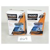 2 Ridgid VF5000 Shop Vac Filters (No Ship)