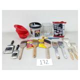 Paint Brushes & Handy Paint Pail (No Ship)