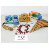 Pan Flute, Fish, Alligator,...(No Ship)