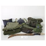 Military Bags, Blanket, Canteen, Shovel (No Ship)