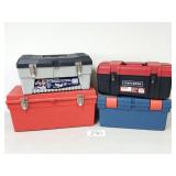 4 Plastic Tool Boxes (No Ship)