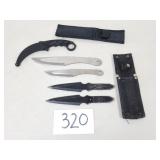 Throwing Knives and Training Knife