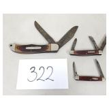 Vintage Case and Schrade Old Timer Pocket Knives