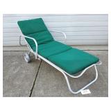 Mid-Century Aluminum Chaise Lounger (No Ship)