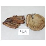 Vintage Baseball Catchers Mitts / Gloves