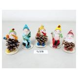 Vintage Pine Cone Christmas Ornaments - Japan