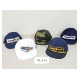 Vintage Goodyear Snapback Caps / Trucker Hats