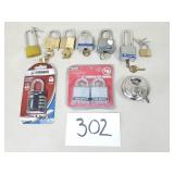 Padlocks with Keys and New Combination Lock