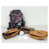 Baseball / Softball Gloves & Backpack