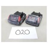2 Milwaukee 18V Compact 2.0Ah Batteries