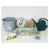 Metal Bucket, Tray, Thermometer, Seeds (No Ship)