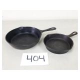 2 Small Cast Iron Skillets (No Ship)