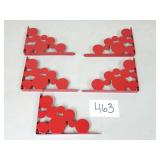 2 Pairs + 1 IKEA Ekby Mans Bubble Shelf Brackets